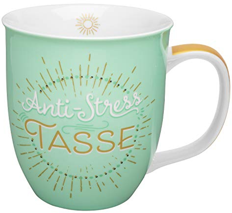 GRUSS & CO Tasse Motiv Antistress | Sprüchetasse, Porzellan, 40 cl | Geschenk, für Sie, Geburtstag | 46999
