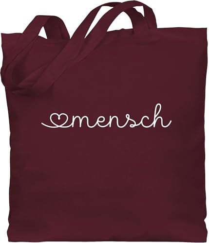 Baumwolltasche - Valentinstag Taschen - Herzensmensch Lieblingsmensch - Geschenk Beste Freundin Geschenke Frauen Männer Kleine Geschenke - Unisize - Bordeauxrot - valentinstag-tasche valentines day