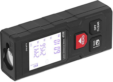 Télémètre Laser, Lumière Rouge Portable, Grand Stockage, Précision de Niveau Millimétrique de 0,05 à 40 M, Télémètre pour Travaux de Construction