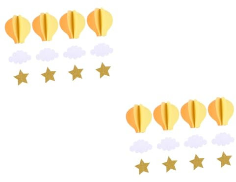 DECHOUS 8-Teiliges Wolken-Anhänger-Wolken-Heißluftballon-Babyparty-Ornament Für Kinder Heißluftballon- Ornament Für Kinderzimmer Weihnachtsgirlande Heißluftballon-