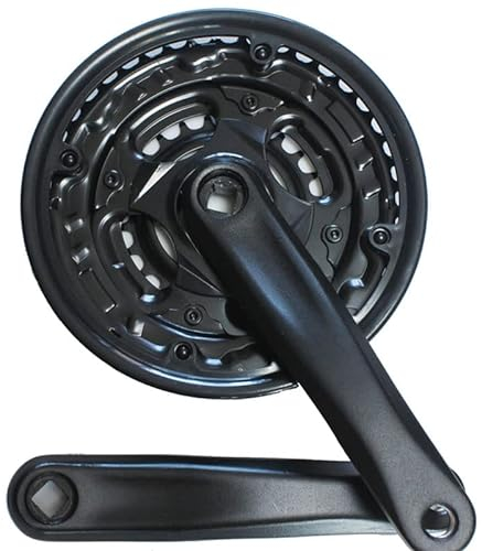 WANGBINGXING Kurbelgarnitur Mountain Bike Crankset Aluminiumlegierung Kurbel Stahlkettenrad Zähne Platte Disc 6/7/8 Geschwindigkeiten 42-34-24T 170mm Länge Fahrrad Kurbelgarnitur