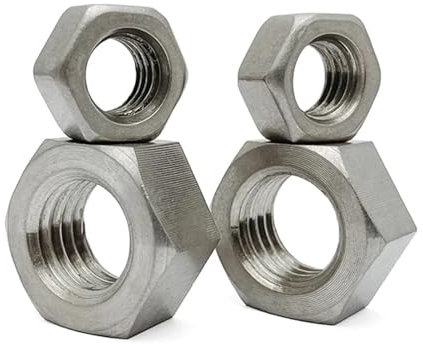 jiuxinyun 1 Stück / 5 Stück M3 M4 M5 M6 M8 M10 M12 M14 M16 M18 M20 M24 GR2 Sechskantmuttern aus reinem Titan(M10 5PCS)