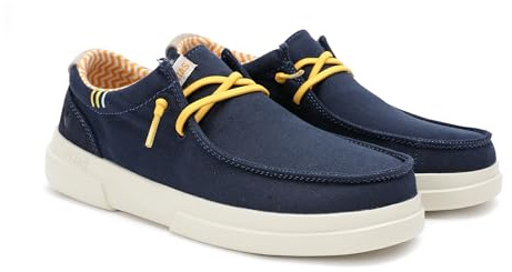 PITAS | SIRMIONE | Mocasines de Mujer | Náuticos Casual | Zapatillas de Tela | Zapatos sin Cordones | Deportivas Casuales | Calzado de Walkinpitas | Marino 41