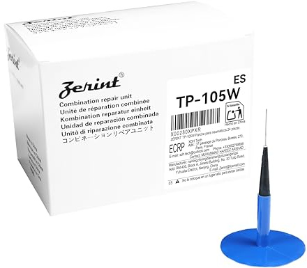 ZERINT TP-105W Parche de Reparación Autoadhesivo para Hongos (60 x 9 mm), Vástago Envuelto de 24 Piezas para Neumáticos de Automóviles, Camiones, Autobuses y Agricultura