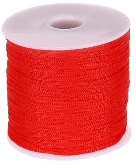 sourcing map 1 mm Polypropylenseil, geflochtene Seile, 100 m Nylonseil, hohl, Allzweckschnur für Wäscheleine, Camping, Wandern, Outdoor, Rot