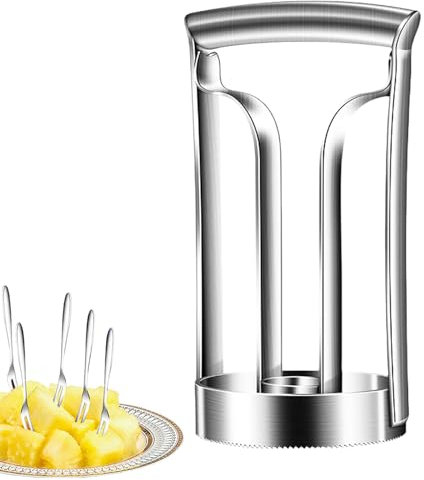 Découpe-Ananas Professionnel,Épluche-Fruits en Acier Inoxydable | Éplucheur Manuel 2-en-1 Maison pour Ananas Pastèque Légumes et Poivrons