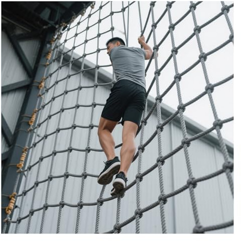 YFQHZDS Kletternetz, Kletternetz Für Baumhäuser, Seilleiter, Schaukeln, Zubehör Für Baumhäuser,1 * 1m(3.3 * 3.3ft)