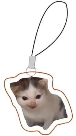 Generisch Lustiges Handy-Anhänger Charm,Tragbarer Taschenanhänger - Tragbarer Katzen Hund Emoticon Charm Für Handtasche Und Rucksack Deko