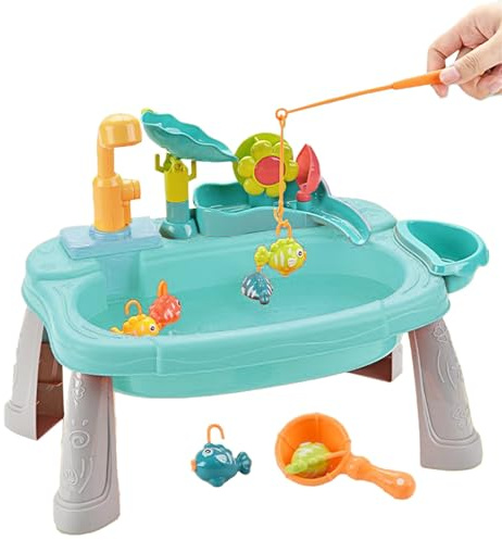 Évier Jouet de Cuisine pour – Jeu électrique Lave-Vaisselle avec Eau Courante | Accessoires de Vaisselle pour Jeux Piscine 3 Ans Filles garçons