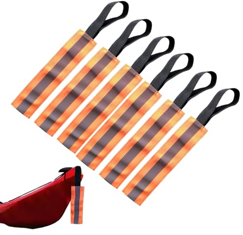 Sucritude Drapeaux de Sécurité pour Kayak,Pavillon Protecteur Kayak - 6 Pièces Accessoires Réfléchissants en Sangle pour Vélo Moto Quad Remorque et Amélioration de la Visibilité en Extérieur