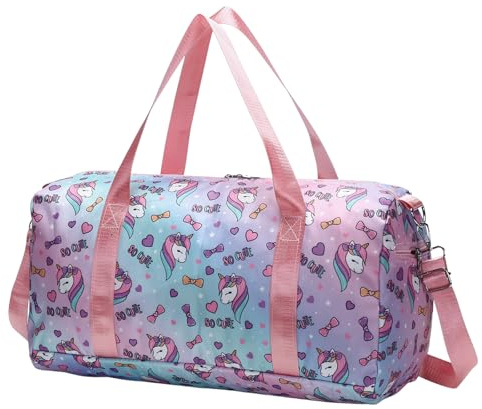 Suweir Sporttasche Kinder Reisetasche Jungen Mädchen mit Nassfach Schwimmtasche Weekender Duffle Bag Outdoor Fussballtasche Kinderreisetasche für Reisen, Fitness, Sport Regenbogen-Sterne