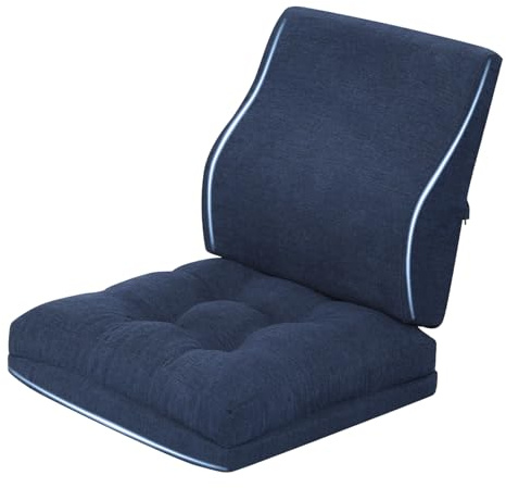 GOFORIT Sitzkissen & Rückenkissen Set, 10cm Dickes Memory-Schaum Stuhlkissen für Gaming-Stuhl & Rollstuhl, Freistehendes Lendenwirbelkissen für Sessel, Auto, Bürostuhl,
