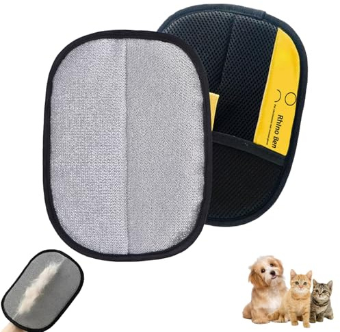 MiracDan Gants de Toilettage Double Face Antistatiques 2026, Gant Anti Poils Animaux Réutilisable Pour L'épilation des Poils de Chat Chien sur Canapé Tapis Siège Auto Lit, 1Pac