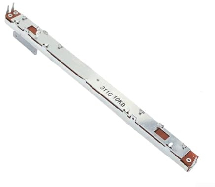 Eawfgtuw Slide Potentiometer Fader B10K 10K Ohm Linear für GL2400 2600 Audio Mixer Slider Ersatz 3-Pin Travel 100mm Metallkonstruktion Silber (A)