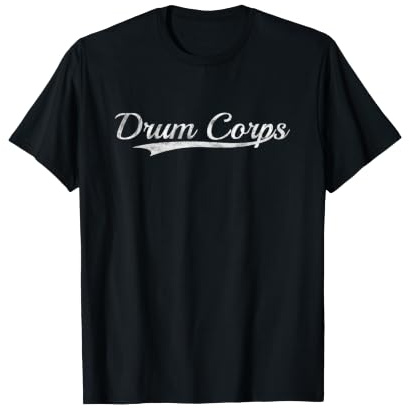 Drum Corps Vintage Inspired Varsity Style Throwback T-Shirt