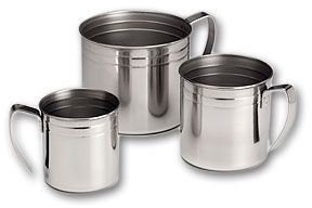 FRATELLI RIVADOSSI Pentola in Acciaio Inossidabile Argento, Lucidato, 8 cm, con Coperchio