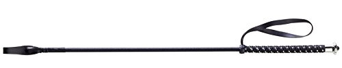 Whip & Go Reitgerte, gepunktet, 65 cm, schwarz