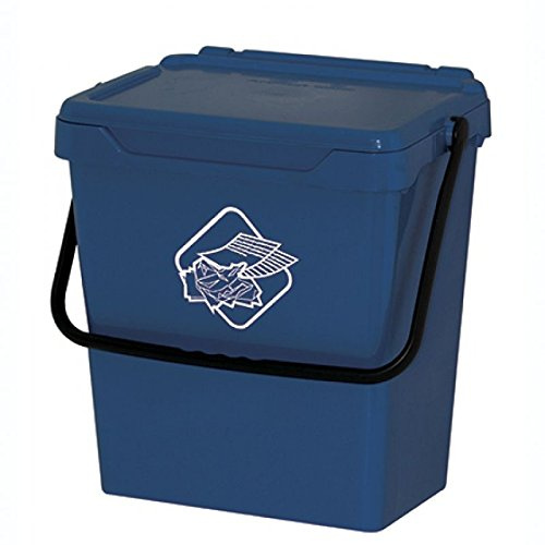 Art Plast BS30/B Eimer mit Deckel mit selbstschließendem Griff, Blau, 400 x 305 x 390 mm