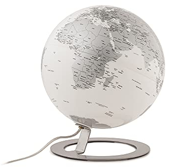 Tecnodidattica- Mappamondo Atmosphere Iglobe Light Chrome, Colore Argento, 0324Ig
