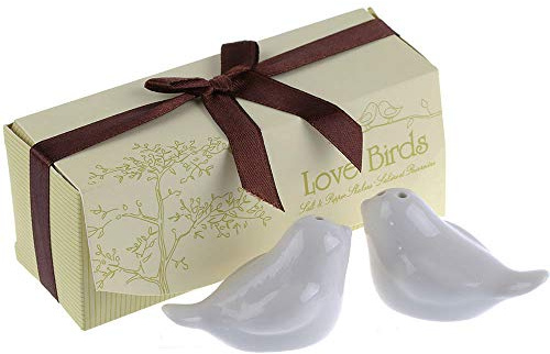 Floratek 20 Juegos (40 Piezas) de salero y pimentero para Boda, Regalo de Fiesta con Caja de Paquete