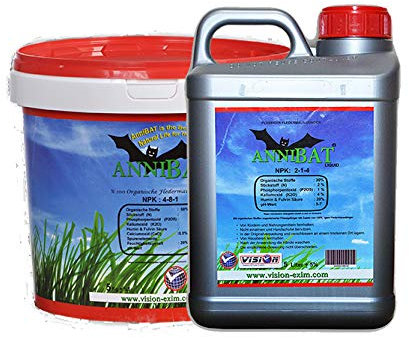 AnniBat Engrais liquide pour chauve-souris 5 l + 5 kg de guano bio