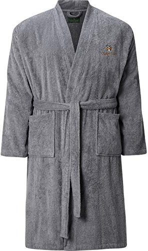 Charles Colby Herren Bademantel Lord Curet grau, 4XL (XXXXL) - 68/70
