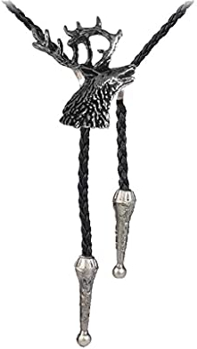 C32 Bolo-Krawatte, Hirsch-Design, feines englisches Zinn