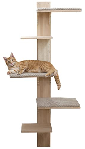 Kerbl Pet Wandkratzbaum Timber für Katzen, natur/grau