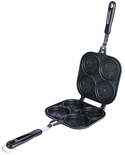 ARTIBY 4 Cup Pan, 4 Cup Double-Sided Pancake Animal Molds for Kids, Griddle Pan Pancake Pan Nonstick Animal Pancake Maker Pancake Mold Pan Blini Pan for Kids Breakfast