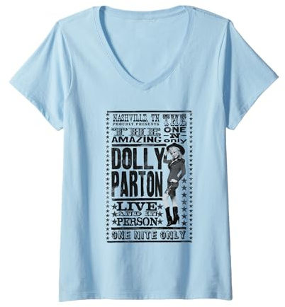 Womens Dolly Parton The One and Only V-Neck T-Shirt