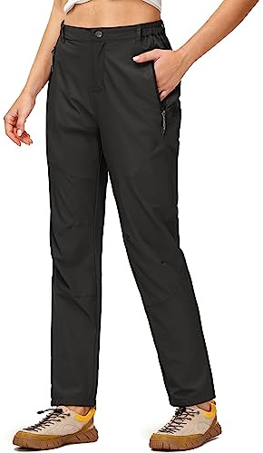 Butrends Leicht Jogginghose Damen Schnell Trocknend Wanderhose Elastischer Bund Trekkinghose UPF 50+ Funktionshose mit reißverschlusstaschen