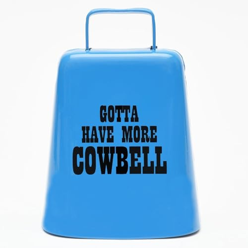 Bevin Bells Gotta Have More Cowbell (mittel) | Kentucky Kuhglocke mit kobaltblauer Farbe | aus Stahl | laute Geräuschmacher mit Griff | hergestellt in CT, USA