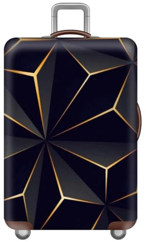 FANSU Elastisch Kofferhülle Kofferschutzhülle, Cyberpunk Stil Reisekoffer Schutzhülle mit Reißverschluss, Elasthan, Waschbar Gepäckabdeckung - 18 bis 32 Zoll (L(26-28in),Dreieck)