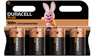4 x Duracell D plus (1 Blister mit 4 Batterien) 4 Batterien (LR20/MN1300 Taschenlampe/Einzel)