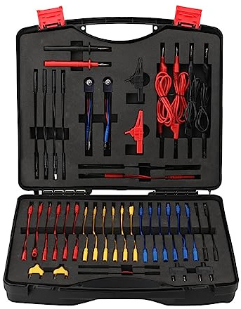 Lfhelper 92 tlg Kabelkoffer Prüfkabel Prüfspitzen Mass kabelSatz für KFZ Elektrik Multimeter Fehlerdiagnose Messleitungen, Multimeter Test Leads Sonden Kit, Airbag Test kabel Werkzeugkoffer Kabelsatz