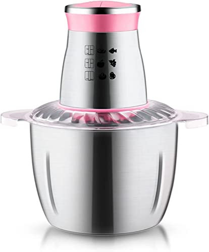 Mini picadora de carne,picadora de alimentos, Procesador De Batidora De Cocina De 1000 W Con Tazón De Acero Inoxidable 3L, 2 Velocidades, 4 Cuchillas De Dos Niveles, for Carne, Cebolla, Tuerca Vegetal