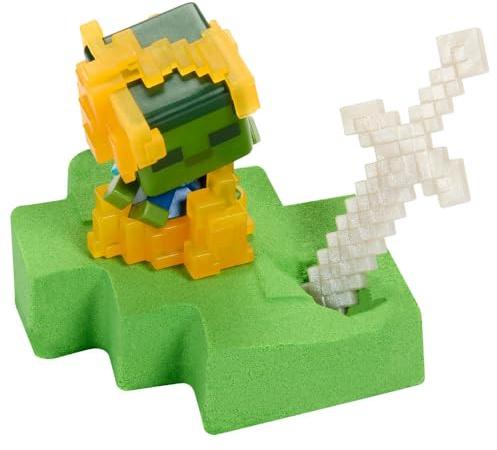 Minecraft Vanilla Mini Mining Zombie in Flammen Actionfigur für Kinder ab 6 Jahren