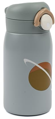 Fabelab Trinkflasche Kinder 320 ml | Kinder Trinkflaschen Mit Planet Motiv | Trinkflasche Edelstahl Bpa Frei | Schule Auslaufsicher Wasserflasche