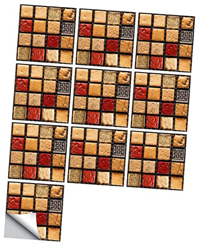 CANIGHT Mosaikfliesenaufkleber Für Badezimmer Selbstklebende Fliesenaufkleber Wanddekoration Raumfliesenaufkleber Mosaik-wandaufkleber
