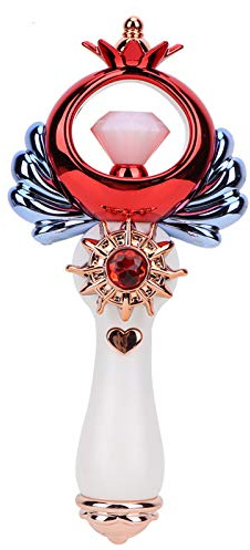 Varita Mágica con LED, Accesorio de Transformación, Varita de Hadas Divertida, Luz de Pluma Brillante, Música, Lámpara de Palo de Hadas, Varita de Juguete, Varita de Juguete,