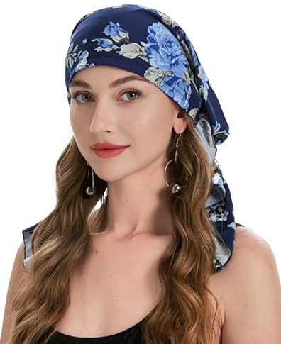 ZLYC Damen Chemo Turban Mütze Vorgebundenes Kopftuch Headwraps Leichte Hut | Leicht Atmungsaktiv