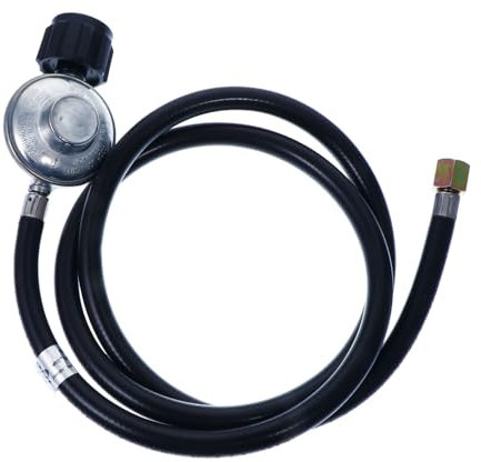 CANIGHT Regulador De Presión De Gas con Manguera 1.5 M Adecuado para Barbacoa Accesorio De Alta Resistencia