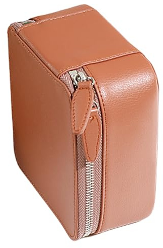 Lerpwige Maletín de joyería portátil para mujeres, práctico estuche de almacenamiento de joyas con múltiples bolsillos para viajes y organización del hogar