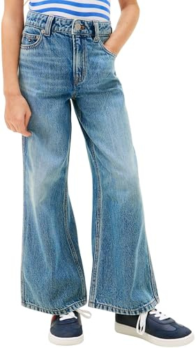 Tommy Hilfiger flicka Mabel Wide Leg KG0KG09186 jeans, denim (mediumused), 7 år
