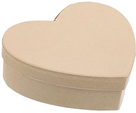 EXAOMBLE Herzförmige Kraftpapier Geschenkbox Mit Deckel 16,5x12,5x5cm Aufbewahrungsbox Für Blumen Schokolade Tragbare Verpackungskarton Für Geschenke Hochzeit Geburtstag