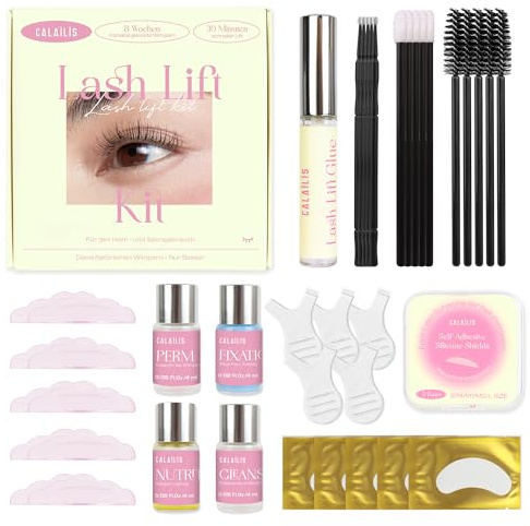 CALAILIS Wimpernlifting Set, 2025 Aktualisierte Lash Lifting Set, Semi-Permanente Wimpern Curling Wimpern Perm Kit mit Selbstklebende Silikon Pads Geeignet für Salon und DIY zu Hause Verwenden