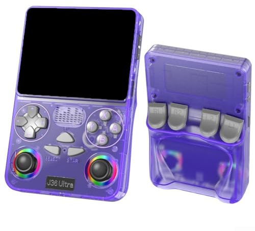 Console portatile retrò con WiFi per battaglie in tempo reale e gioco offline, con sistema operativo open source e interfaccia personalizzabile (viola)
