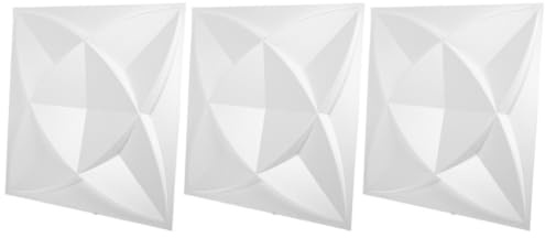 LIFKICH 3D Wall Panels for Interior Wall Decor, Backdrop Decoration 3pcs White PVC with Three-Dimensional Design Suitable for Drywall and Trellises on Occasions
