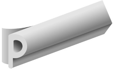 Dichtungsprofil selbstklebend, Typ P, Kunststoff braun, 1 Stück = 7,5 Meter ; 1 Stück
