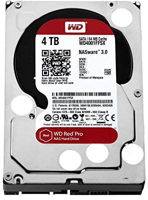 WD Red Pro - Disco Duro para Dispositivos NAS de sobremesa de 4 TB (Intellipower, SATA a 6 GB/s, 64 MB de caché, 3,5)